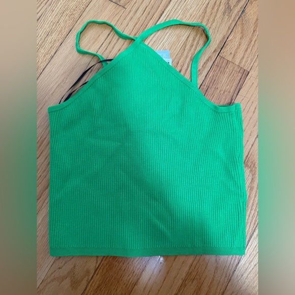 H&M Green Ribbed Halter Top - Picture 1 of 4